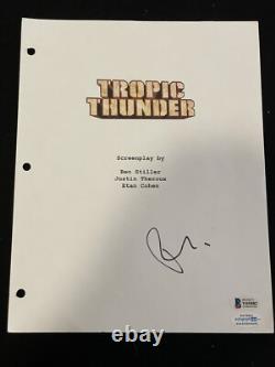 Couverture de script de Tropic Thunder signée par Robert Downey Jr. BAS Beckett