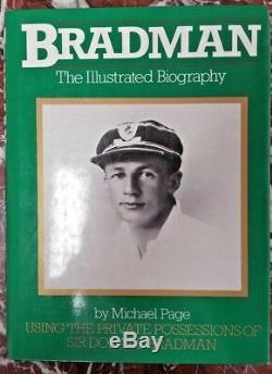 Cricket Don Bradman, Livre De Biographie Autographe Original Signé À La Main