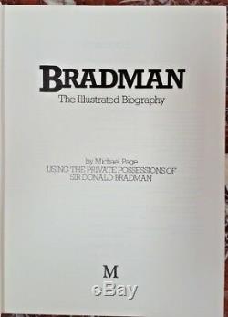 Cricket Don Bradman, Livre De Biographie Autographe Original Signé À La Main