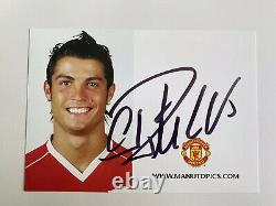 Cristiano Ronaldo Signé À La Main Autographe Manchester United Club Card 2006/2007