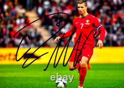 Cristiano Ronaldo Signé (Football de Soccer du Portugal) Autographe 7x5 pouces avec COA