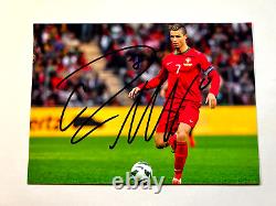 Cristiano Ronaldo Signé (Football de Soccer du Portugal) Autographe 7x5 pouces avec COA