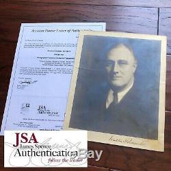 D. Roosevelt Jsa Franklin Loa Autograph Signée À La Main Président Photo