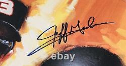 Dale Jarrett /jeff Gordon Lithographie Nascar avec autographes authentiques et signés à la main