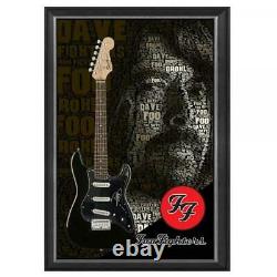 Dave Grohl Foo Fighters Signé À La Main Framed Full Size Stratocaster Guitar Nirvana