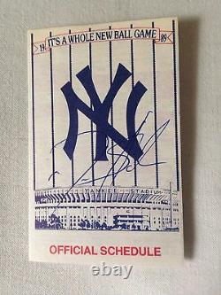 Deion Sanders Hof Vintage Hand Signé 1989 Ny Yankees Calendrier Avec Tres Rare De Coa