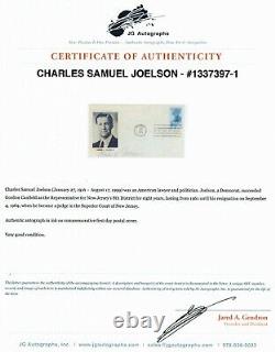 Député du New Jersey Charles Joelson FDC signé à la main daté de 1964 JG Autographes COA