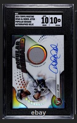 Derek Jeter ? 2024 Topps Pristine SGC 10 Auto 10 Demande Populaire POP 1
