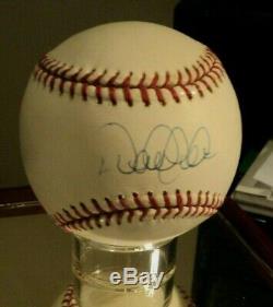 Derek Jeter Signée À La Main / Autographe Baseball Steiner Assermentée Avec Affichage