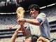Diego Maradona Signature Autographe Main Argent World Cup 16x12 + Certificat Officiel D'authenticité