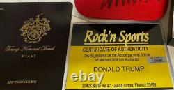 Donald Trump Hat Hand Signé Aveccoa Autographe Red Maga Kag Cap + Golf Extras