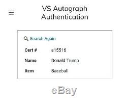 Donald Trump Signée À La Main Autographié Romlb Baseball Avec Coa + 10 Coins Collector