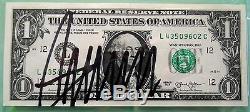 Donald Trump Signée À La Main One Dollar Crisp (1,00 $) Bill- Psa / Adn Assermentée