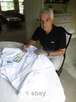 ÉCUSSON SMILEY RÉTRO PROOF ANNÉES 1970 LEEDS UTD SIGNÉ À LA MAIN MAILLOT DOMICILE AUTOGRAPHE UNITED