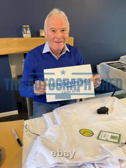 ÉCUSSON SMILEY RÉTRO PROOF ANNÉES 1970 LEEDS UTD SIGNÉ À LA MAIN MAILLOT DOMICILE AUTOGRAPHE UNITED