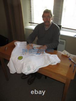 ÉCUSSON SMILEY RÉTRO PROOF ANNÉES 1970 LEEDS UTD SIGNÉ À LA MAIN MAILLOT DOMICILE AUTOGRAPHE UNITED