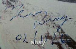 Edmund Hillary & Tenzing Norgay Main Signée Mt Everest Photo