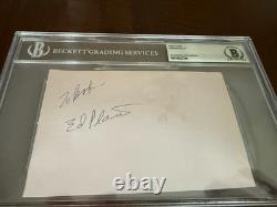 Edward Platt Autographe Signé en Personne Get Smart d. 1974 Beckett COA Ed