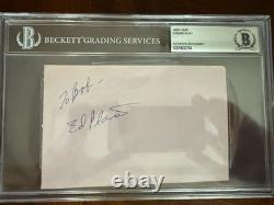 Edward Platt Autographe Signé en Personne Get Smart d. 1974 Beckett COA Ed
