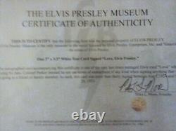 Elvis Presley Signature Autographié Authentique Original Signé à la Main en Personne COA