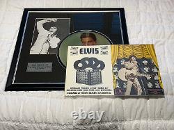 Elvis Presley Signée À La Main Personnellement Autograph Encadrée Image Et Menu Avec Coa