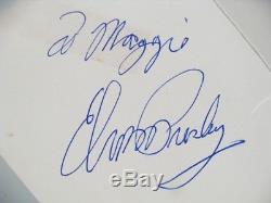Elvis Presley Véritable Autographe Signé À La Main Las Vegas Hilton Février 1972 Coa