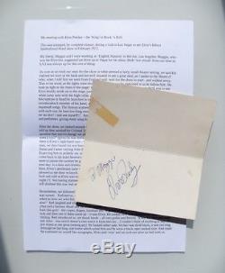 Elvis Presley Véritable Autographe Signé À La Main Las Vegas Hilton Février 1972 Coa