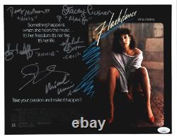 FLASHDANCE Distribution x6 Photo 11x14 Signée à la Main Autographe Authentique JSA COA CERT
