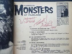 Famous Monstres De Filmland # 1 Main Tres Rare Autographié Par Forrest Ackerman