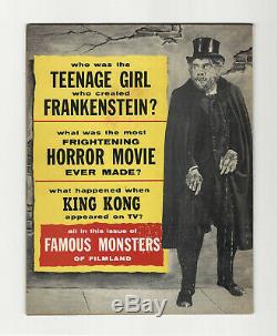 Famous Monstres De Filmland # 1 Main Tres Rare Autographié Par Forrest Ackerman