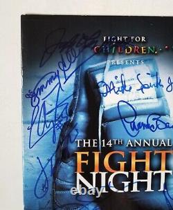 Fight Night Real Hand Signed Boxe Program X9 Jsa Coa Knievel Frazier