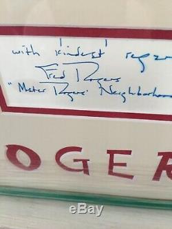 Fred Rogers Autographe Monsieur Rogers Encadré Photo Et Main Carte Signée Jsa Auth