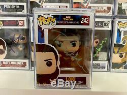 Funko Pop 242 Tom Hiddleston Loki Signée À La Main Autographié Marvel Beckett Bas