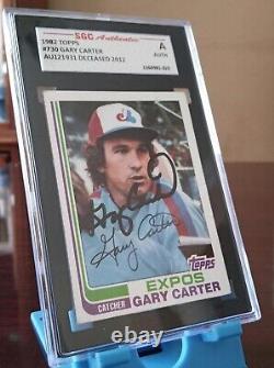 Gary Carter Au121931 #730 Expos Hof Signé À La Main Auto 10 Sgc Authentic 1360981029