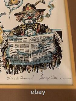 George Crionas Clochards de piste Clown Ltd Ed Lithographie Signée à la main
