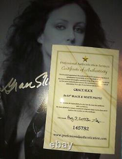 Grace Slick Photo 8x10 Autographé à la main avec certificat d'authenticité