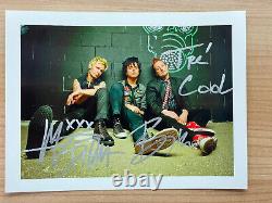 Green Day Originale Main Signée Autographe Photo Mike Dirnt Billie Joe Armstrong