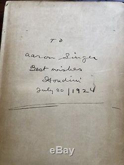 Harry Houdini Page Signée Et Inscrite Au Livre De Psa / Adn Autographe Magician