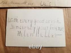Helen Keller 1931 Lettre Écrite À La Main Et Signée + Enveloppe Originale