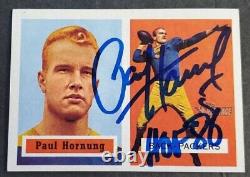 Incrédible Signé À La Main 2002 Topps Heritage Paul Hornung Auto'57 Rookie Reprint