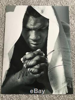 Iron Mike Tyson Signée À La Main 16x12 Autographié Boxe Épreuve Photo Et Coa