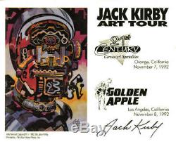 Jack Kirby Signé À La Main Autographié Libris 1992 Art De Jack Kirby