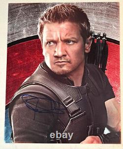 Jeremy Renner Hawkeye Avengers Signé À La Main Autographié 8x10 Photo Avec Holo Coa