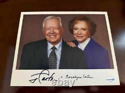 Jimmy Carter et Rosalind Carter signature manuscrite duale rare avec certificat ACOA