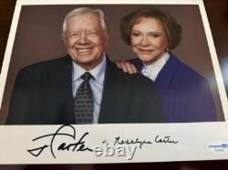 Jimmy Carter et Rosalind Carter signature manuscrite duale rare avec certificat ACOA