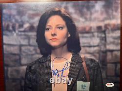 Jodie Foster signe à la main 11x14 Autographié Le Silence des Agneaux Psa/dna Coa