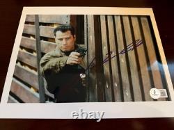 John Travolta signé à la main en personne 8x10 autographié RARE Beckett BAS COA