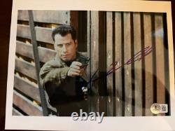 John Travolta signé à la main en personne 8x10 autographié RARE Beckett BAS COA
