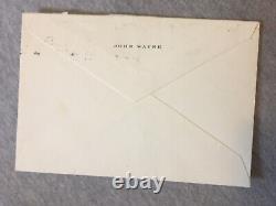 John Wayne Duke Signé À La Main Lettre Autographiée W Envelope Withcoa 1973