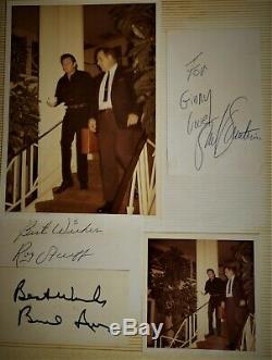 Johnny Cash, Burl Ives, Shel Silverstein & Roy Acuff Signée À La Main Autographes +++